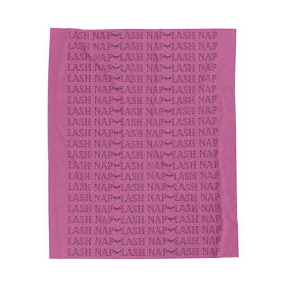 Couverture pelucheuse en velours « Lash Nap » - ROSE/NOIR