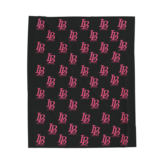 "Lash Babe" Velveteen Blanket - Black/Pink