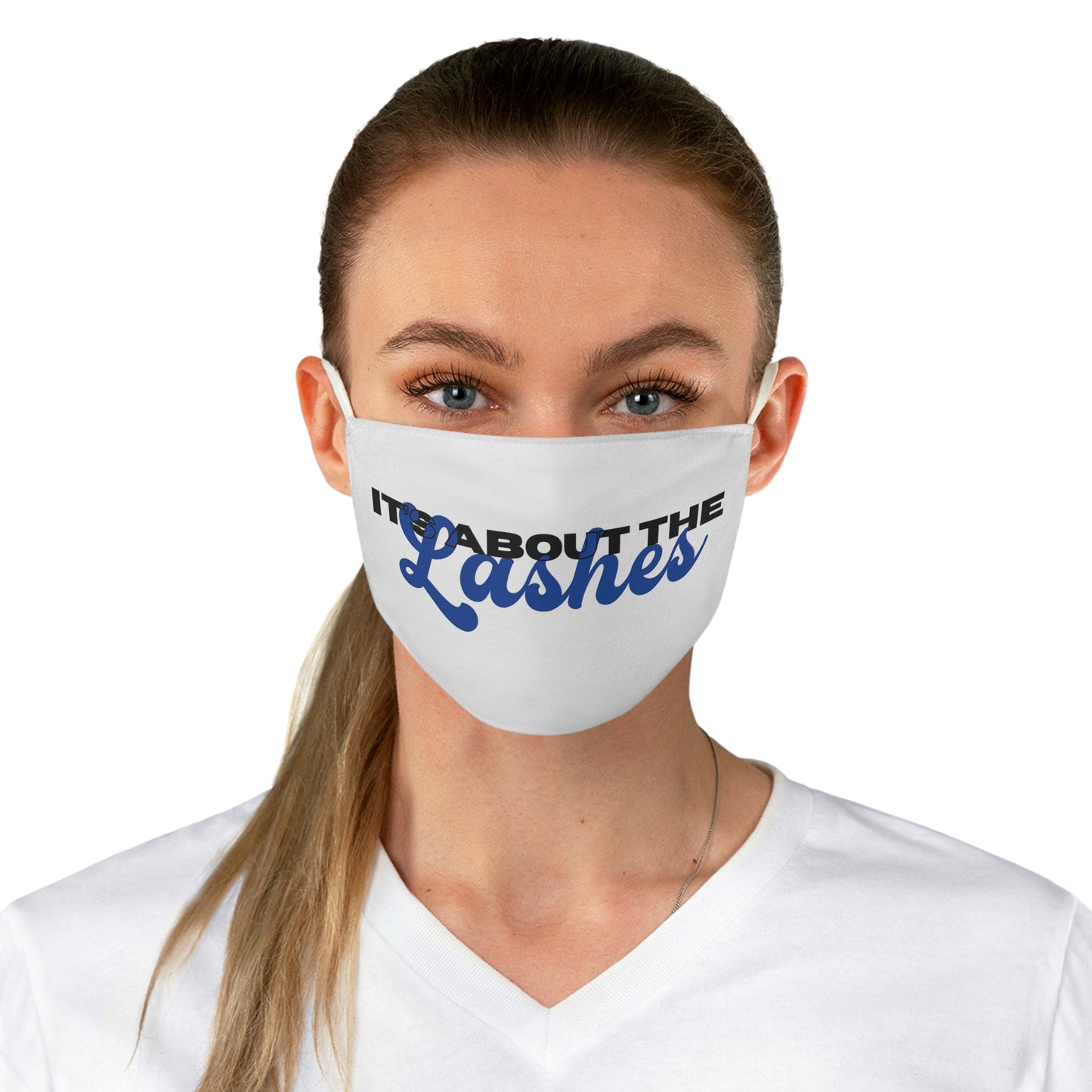 Masque facial en tissu « It's About The Lashes » - Blanc/Bleu/Noir